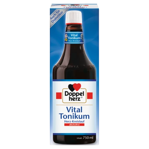 Abbildung der Produktverpackung Doppelherz aktiv Vital Tonikum Herz-Kreislauf Frontansicht
